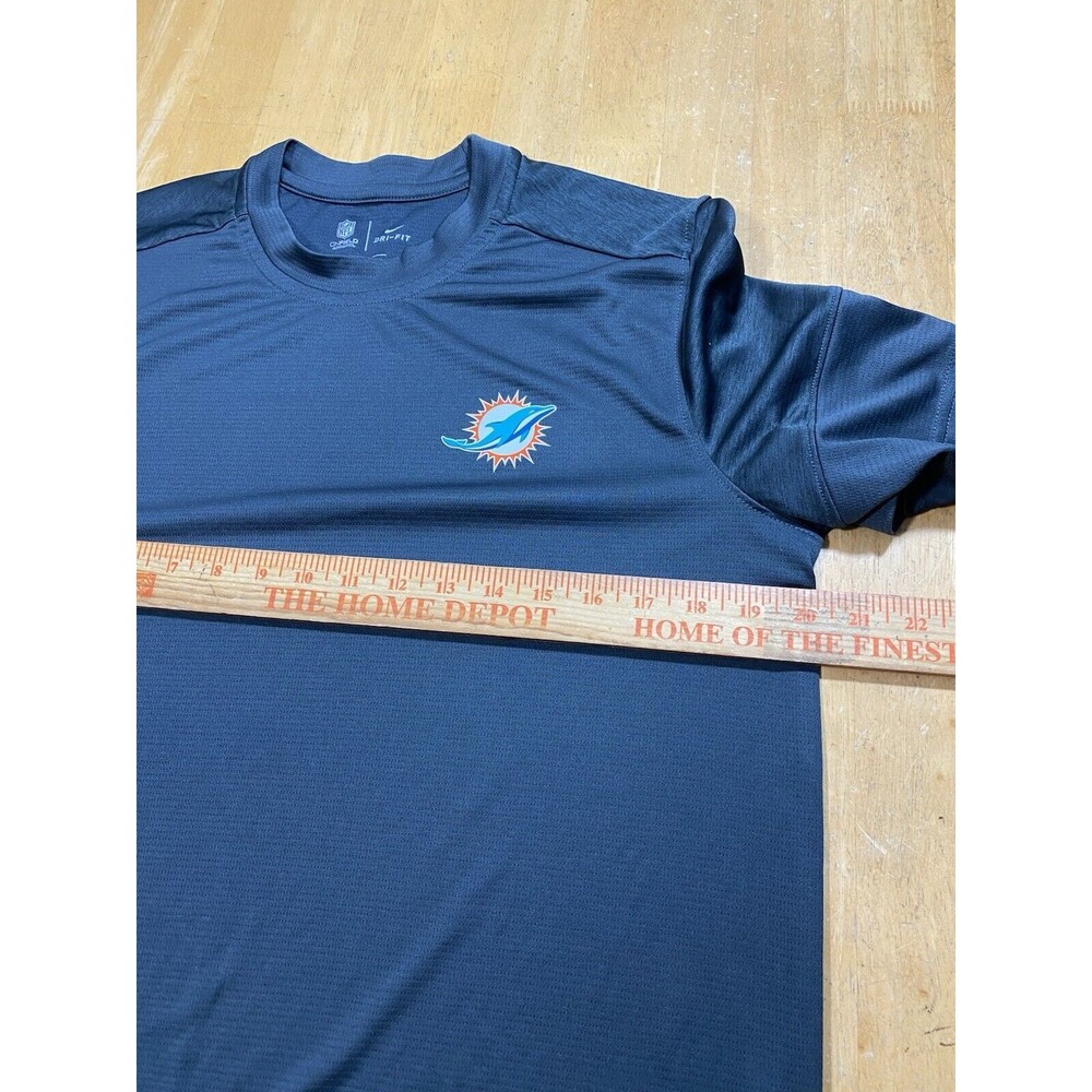 Miami Dolphins Shirt Mens Medium Dri-Fit Grey NFL On-Field Nike 20pit2pit - Picture 6 of 7
